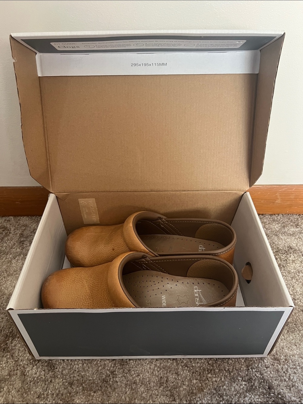 Dansko Tan Leather Slip-On Clogs